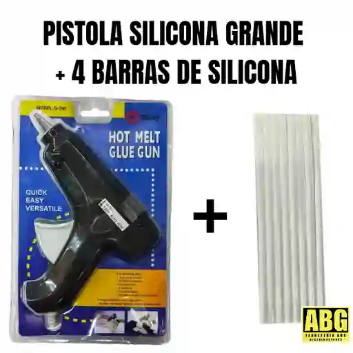 ¡¡¡ Super Combo Pistola Silicona Grande + 4 Barras De Silicona Gruesa !!!