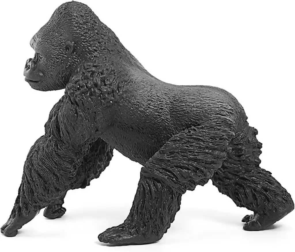 Figura De Animales Gorila Macho Coleccionable Pintado A Mano