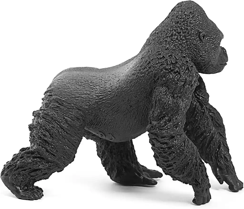 Figura De Animales Gorila Macho Coleccionable Pintado A Mano