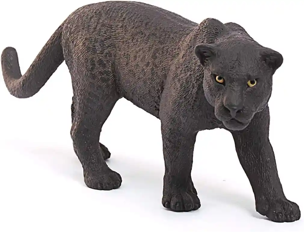 Figura De Animales Pantera Negra Colección Pintado A Mano