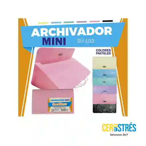 Archivador Mini Grafitos 17,5 X 11 Cm