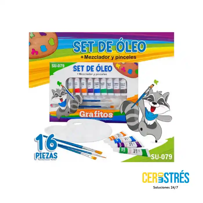 Estuche Oleo Grafitos X 16 Pzs