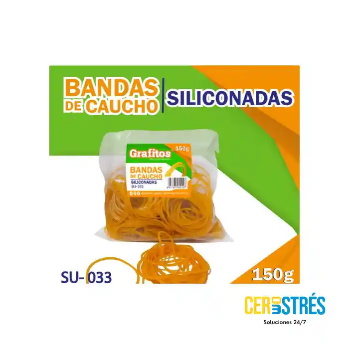 Banda Elástica Liga Cauchos Siliconados X 150g Grafitos