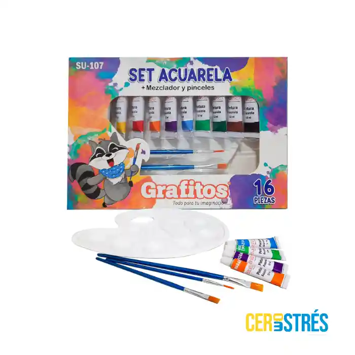 Set Acuarela Grafitos X 16