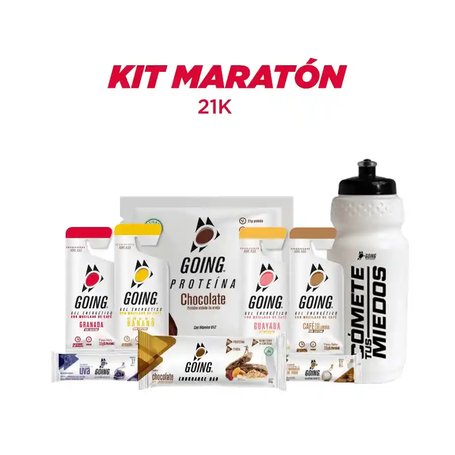 Kit 21k 4 Geles Energéticos + 6 Hidratantes +1 Proteína + 1 Barras Endurance + 1 Caramañola