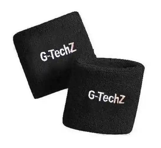 Muñequera De Tenis Baloncesto Gtechz 1 Par Para Sudor - Negro