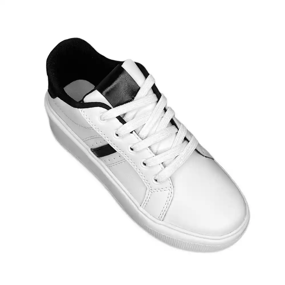 Zapato Dama Calzado Mujer Tenis Casual Karla Chacon Romane Blanco 35