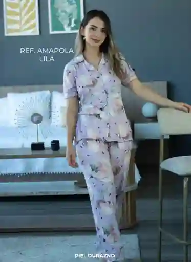 Pijama En Pantalón Y Manga Corta Amapola