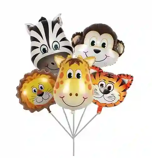 Bouquet De Globos X 5 Cabezas De Animalitos De La Granja