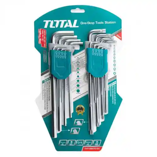 Juego De Llaves Bristol Y Torx 18 Pcs ,marca Total Tools Tht106kt0181