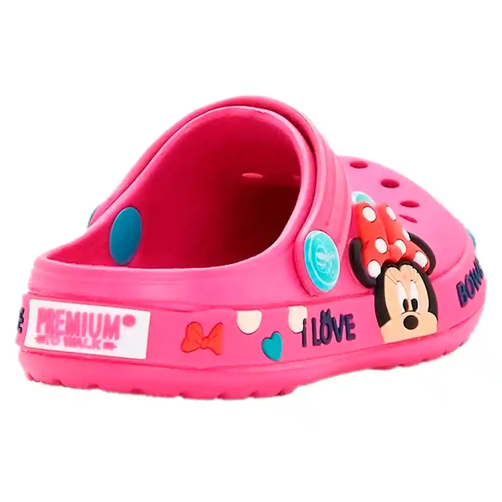 Suecos Zapatos Chancla Minnie Mouse Disney Niñas Rosa