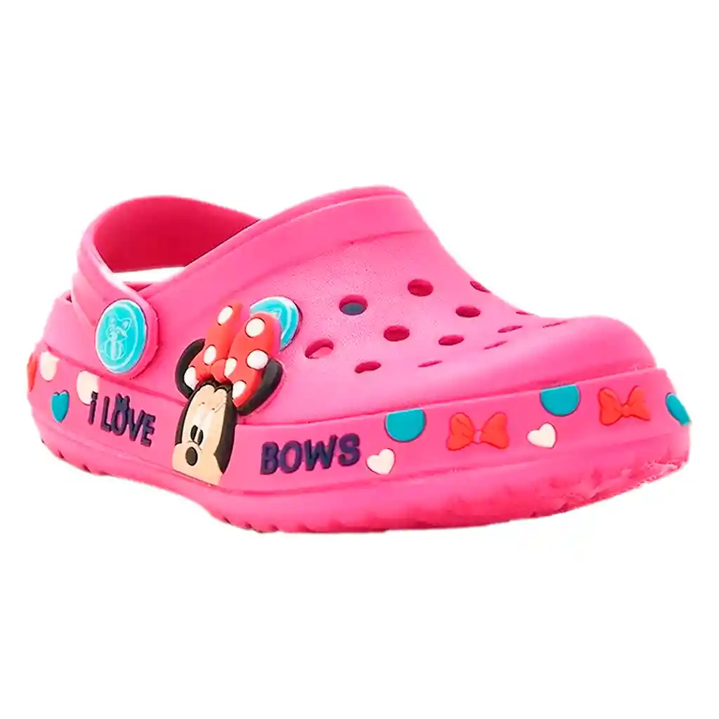 Suecos Zapatos Chancla Minnie Mouse Disney Niñas Rosa