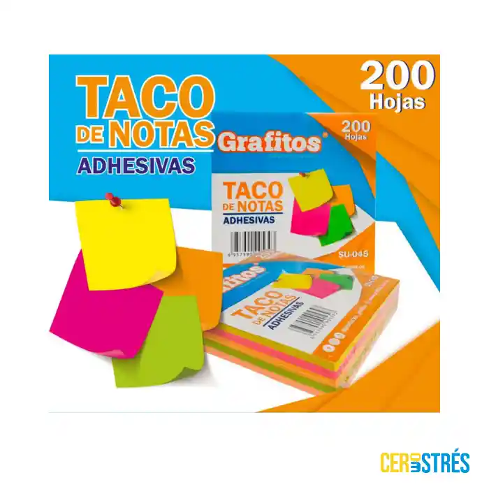 Taco Notas Adhesivas X 200 Grafitos