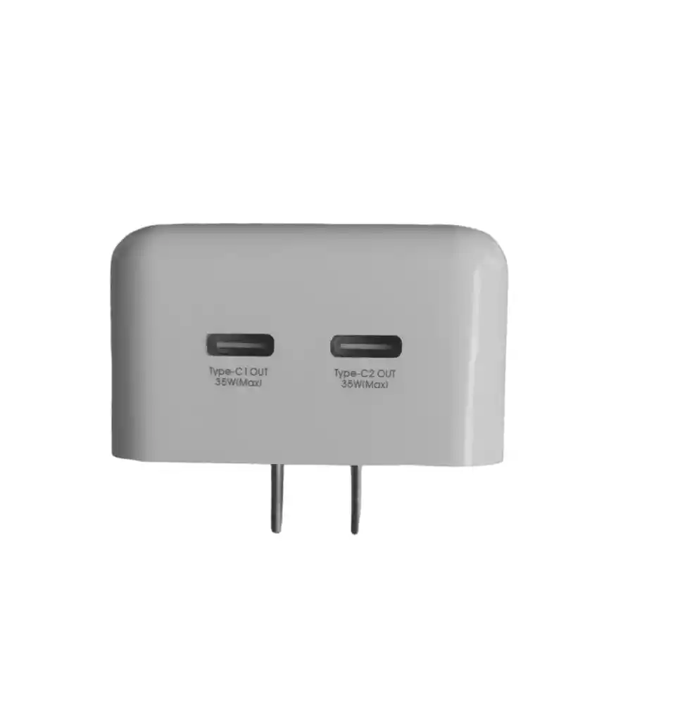 Adaptador Multifuncion De Corriente De Doble Puerto Tipo C Remax