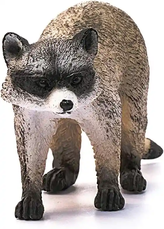 Figura De Animales Mapache Colección Pintado A Mano