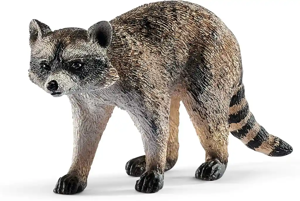 Figura De Animales Mapache Colección Pintado A Mano