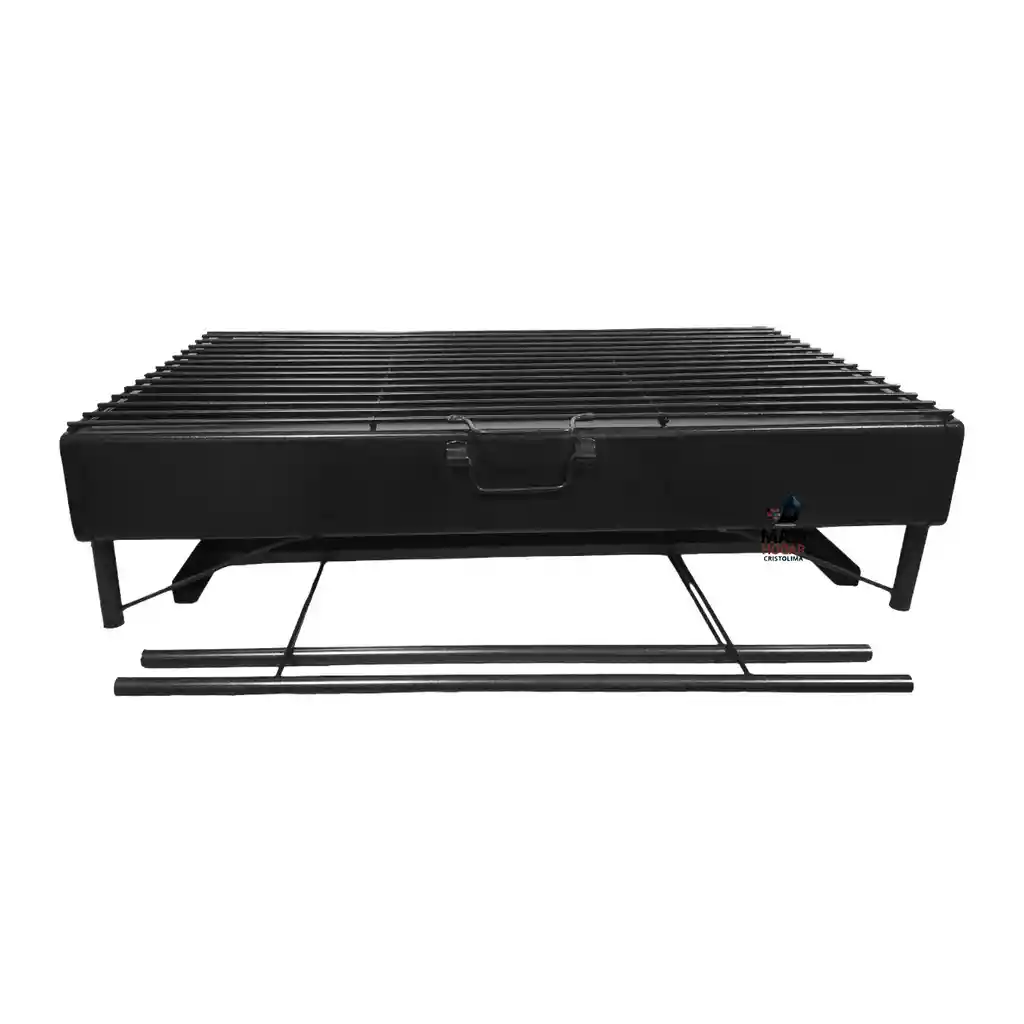 Parrilla Asador De Lujo A Carbon 60x35cm Portatil/desarmable