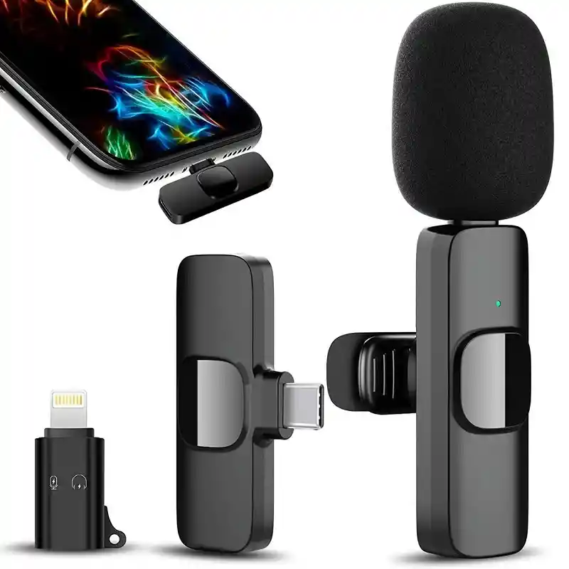  Microfono Para Celular Inalambrico Recargable Tipo C /  iPhone  