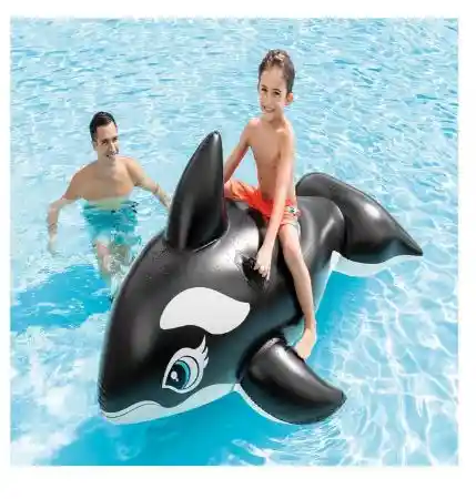 Flotador Inflable Ballena Con Asas Para Piscina Intex