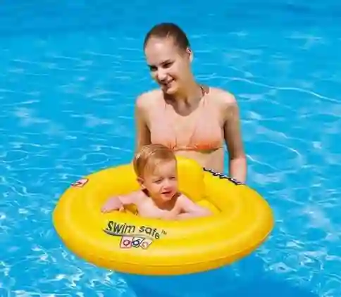 Flotador Para Piscina Asiento Inflable Triple Anillo Para Bebes 69cm