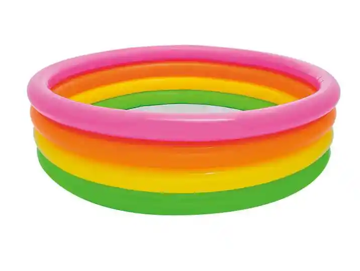 Piscina 3 Aros Niños Colores Inflable Intex 168x46cm