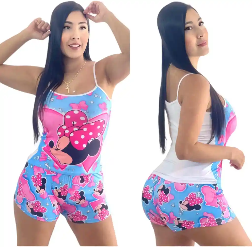 3 Unidades Pijamas Para Dama Sexy Con Lindos Estampados