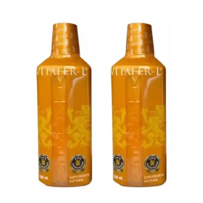 *2 Potenciador Y Estimulante Sexual Vitafer-l Jarabe 500 Ml
