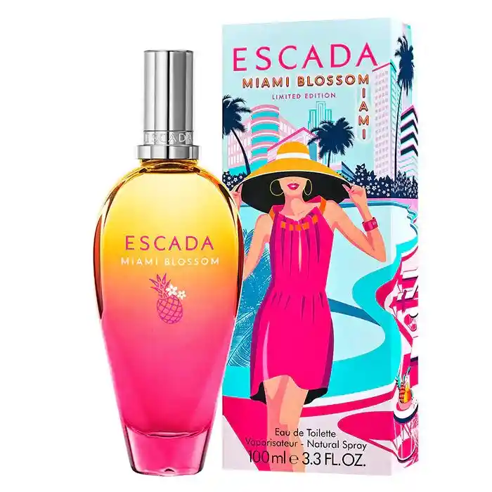 Perfume Miami Blossom Escada - 100ml - Mujer - Eau De Toilette 100% Original