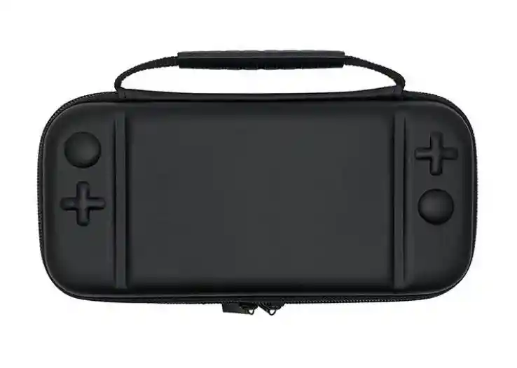 Combo Estuche Lite Negro + Silicona Transparente + 2 Grips + Vidrio Lite Nintendo Switch