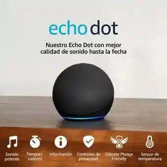 Amazon Echo Dot 5th Gen Con Asistente Virtual Alexa Charcoal 110v/240v