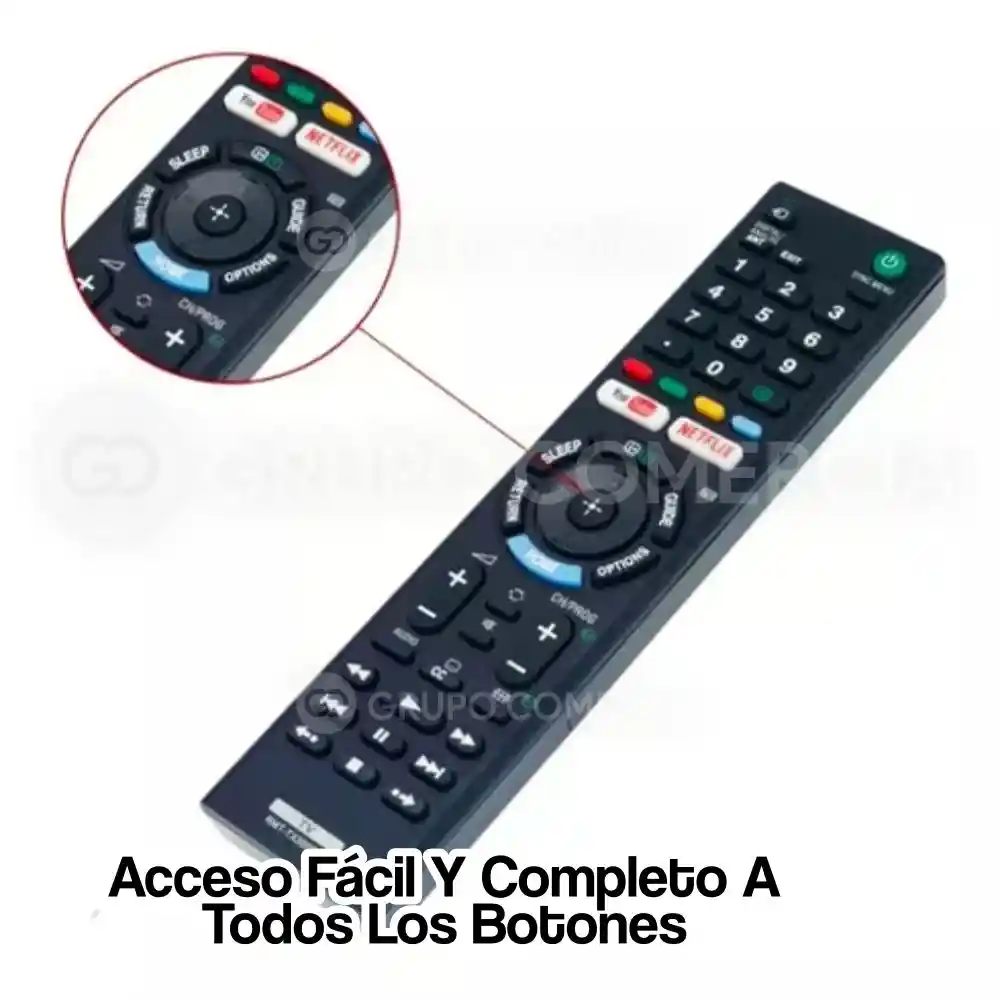 Control Remoto Compatible Con Smart Tv Sony Genérico Netflix