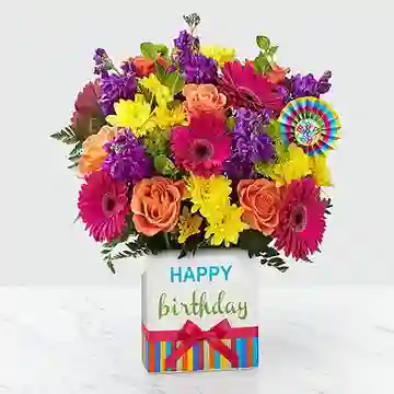 Mix De Flores Feliz Cumpleaños