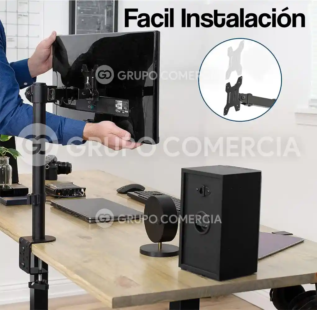 Soporte De Escritorio Para Monitor 17 -32 Metálico Ajustable