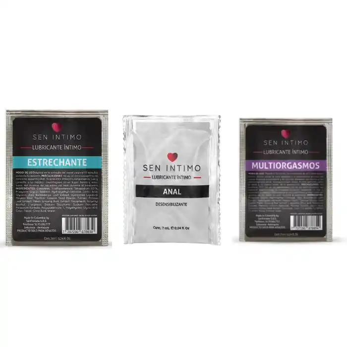 Sachet *3 Lubricante Sen Intimo Multiorgasmo-anal-estrechante