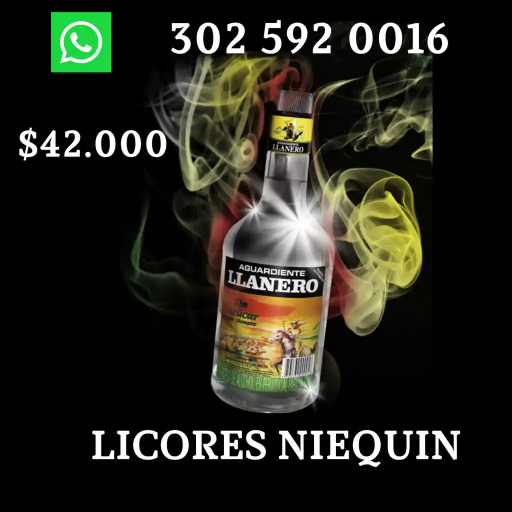 Llanero Aguardiente Botella