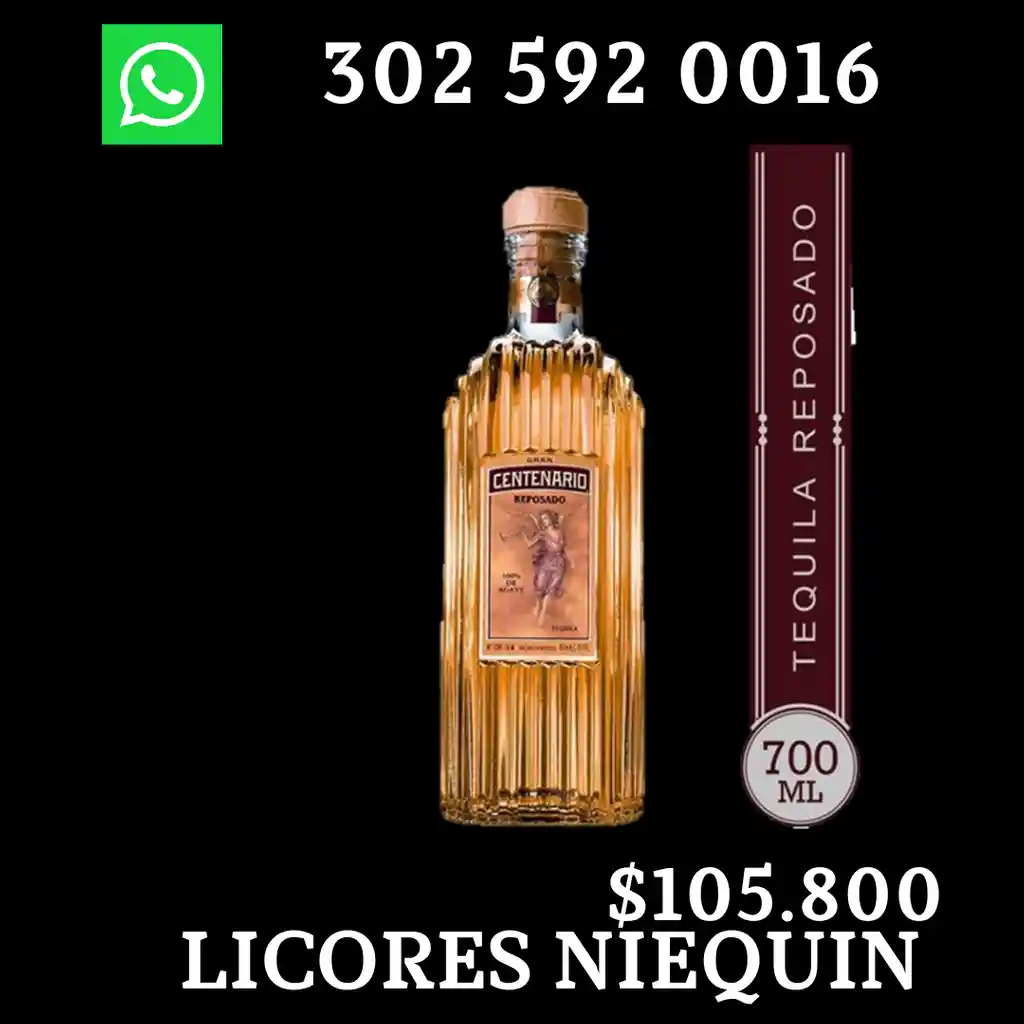 Gran Centenario Tequila Reposado 700 Ml