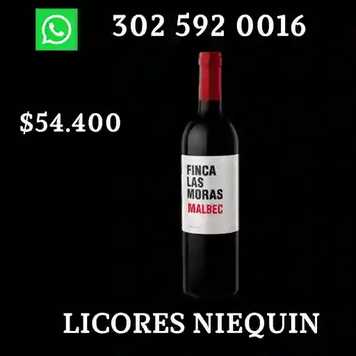 Vino Tinto Las Moras Malbec X 750ml