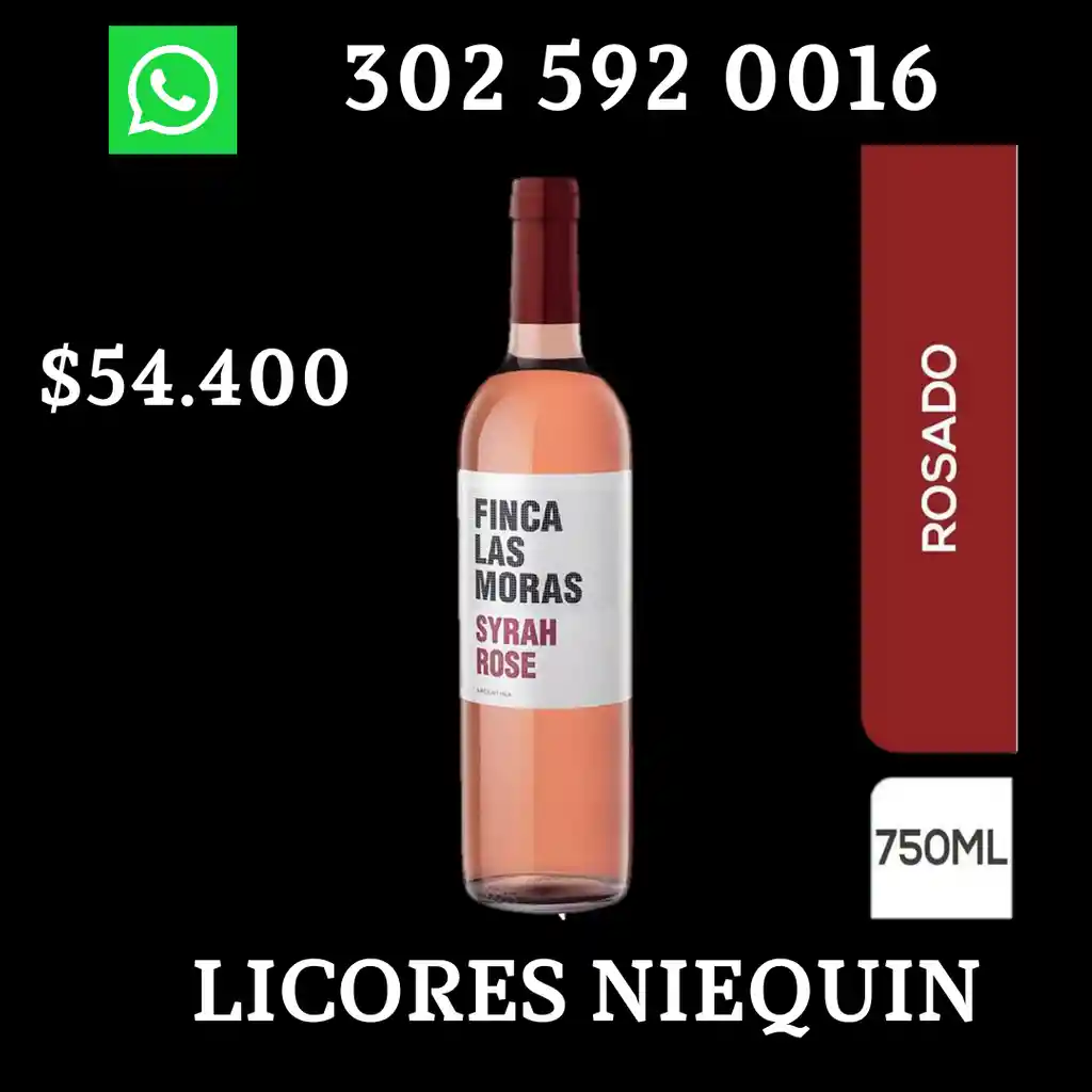 Vino Syrah Rose Las Moras X 750 Ml