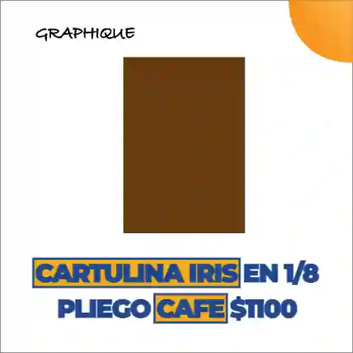 Cartulina Iris En 1/8 Cafe