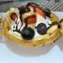 Mini Bowl De Waffle Con Crema Y Frutas