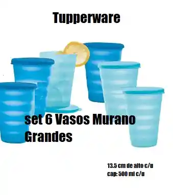 Set De 6 Vasos Murano Grandes