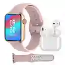 Smart Watch Series I7 Pro Max 45mm + Auriculares Bt + Correa - Rosa