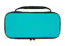 Combo Estuche Lite Azul + Silicona Transparente + 2 Grips + Vidrio Lite Compatible Con Switch