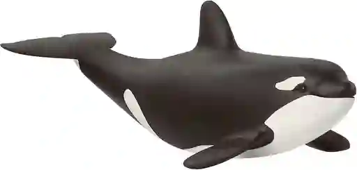 Figura De Animales Cría De Orca Colección Pintado A Mano