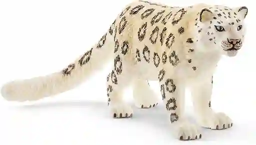 Figura Animales Leopardo De Nieve Colección Pintado A Mano