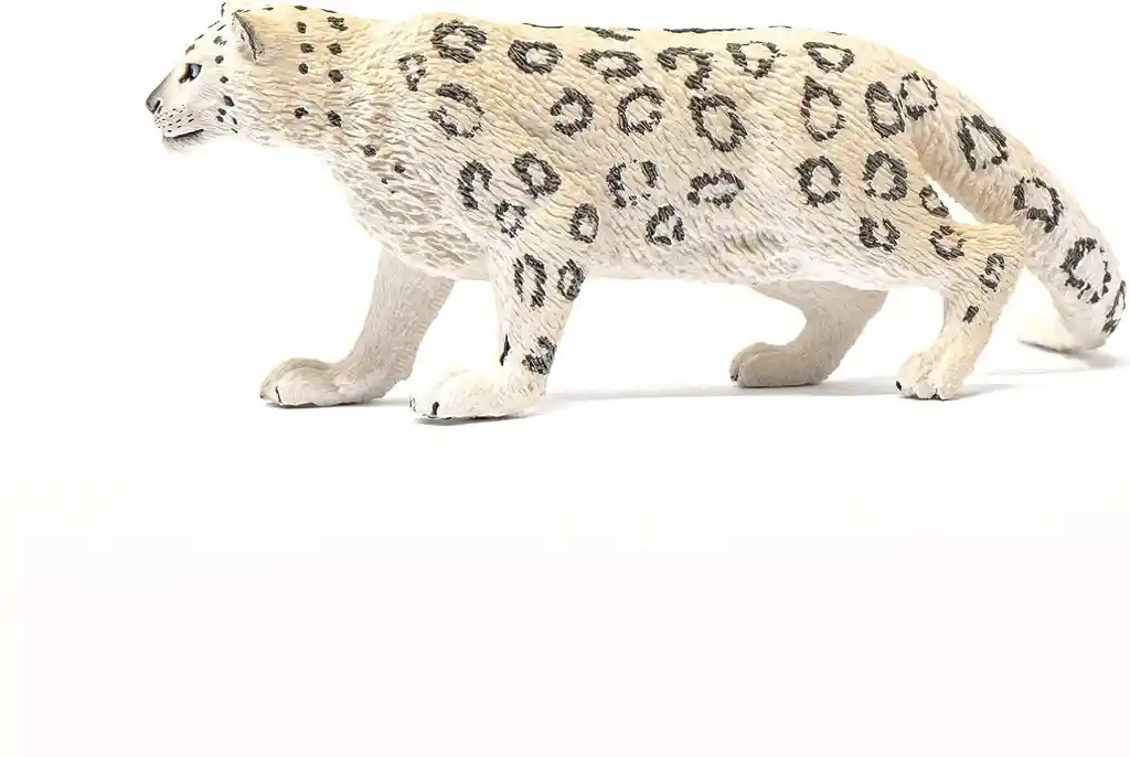 Figura Animales Leopardo De Nieve Colección Pintado A Mano