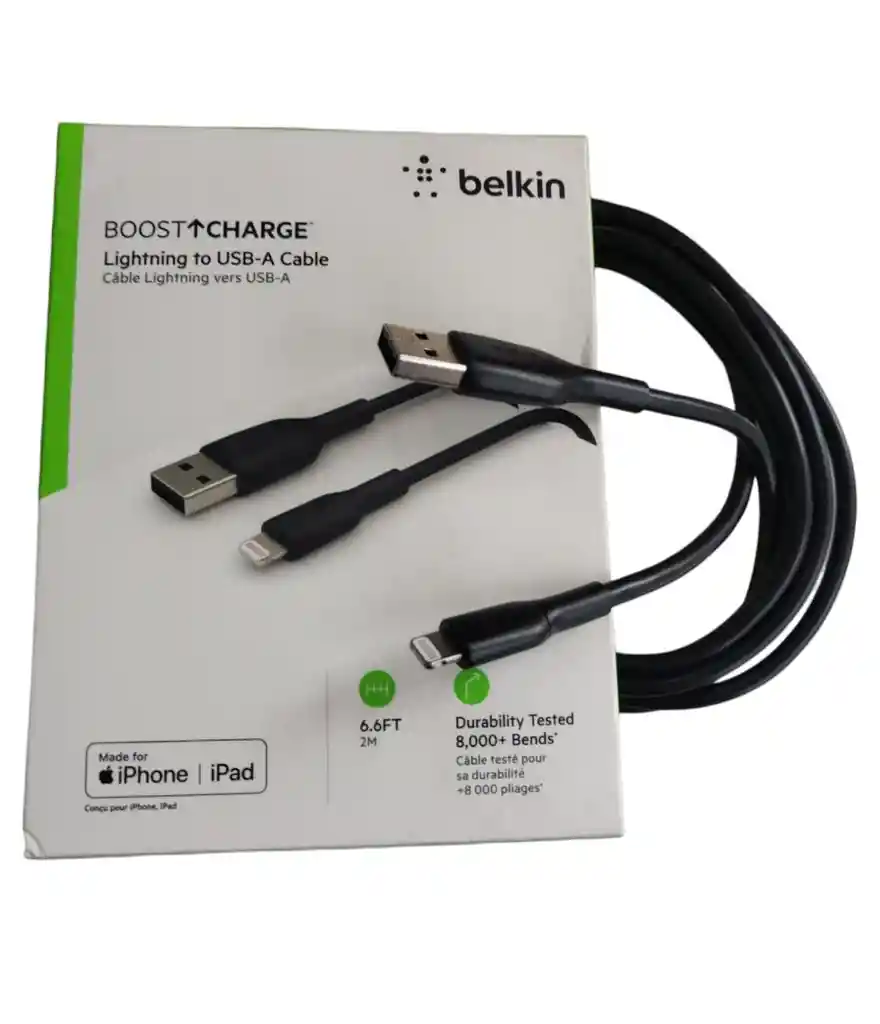 Cable Belkin Lightning A Usb-a 2 Metros