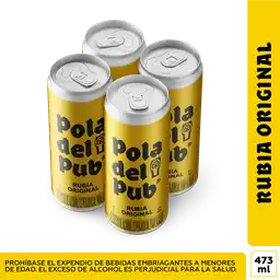 Pola del Pub 4-pack cerveza Rubia Original 473 Ml