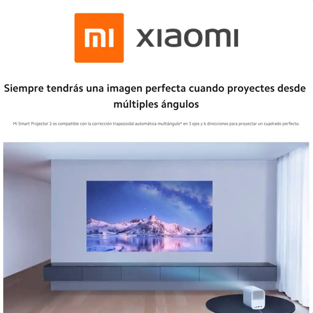 Xiaomi Mi Smart Projector 2 Proyector Portátil 1080p Android Tv 120