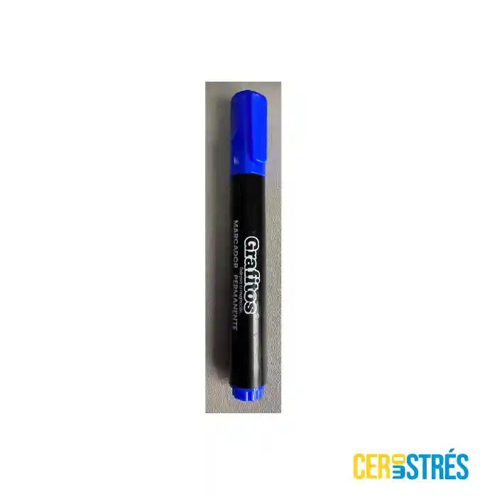 Marcador Permanente Azul Grafitos